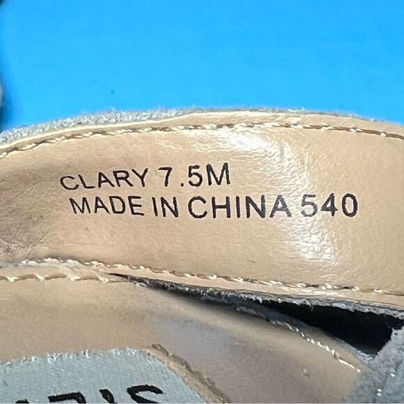 Steve Madden Womens Clary Grey Suede Ankle Wrap Heels 7.5 - Picture 10 of 11